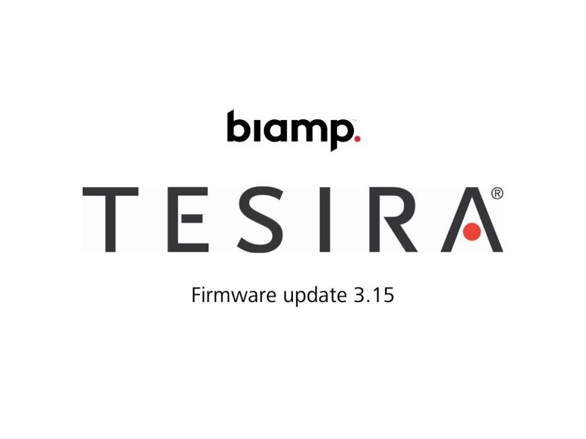 Biamp Tesira Firmware update 3 15