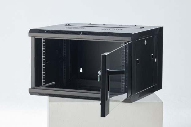 BAS 19 inch rack, 6U, 450mm, hinge, draaibaar (Bestellen per 6 stuks)